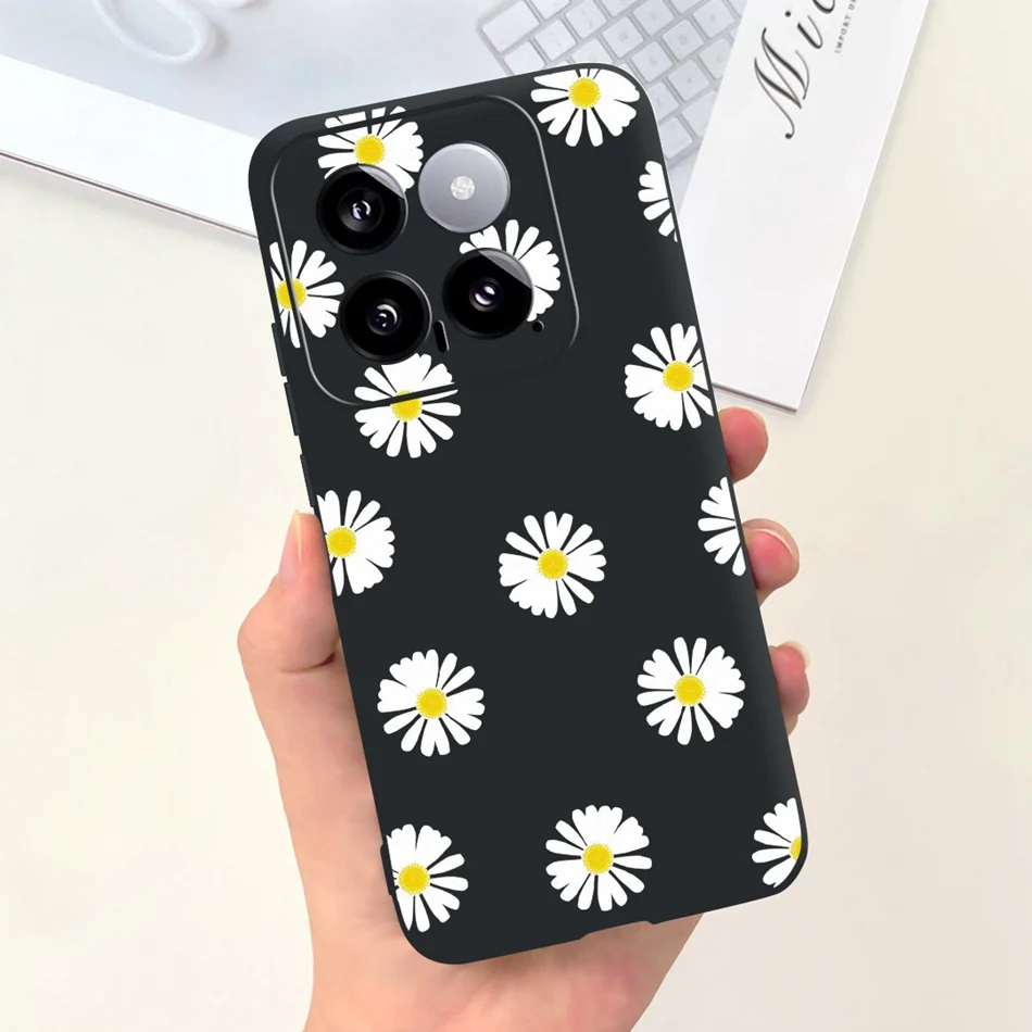 Sunflower Pattern Candy Color Soft Silicone Back Cover