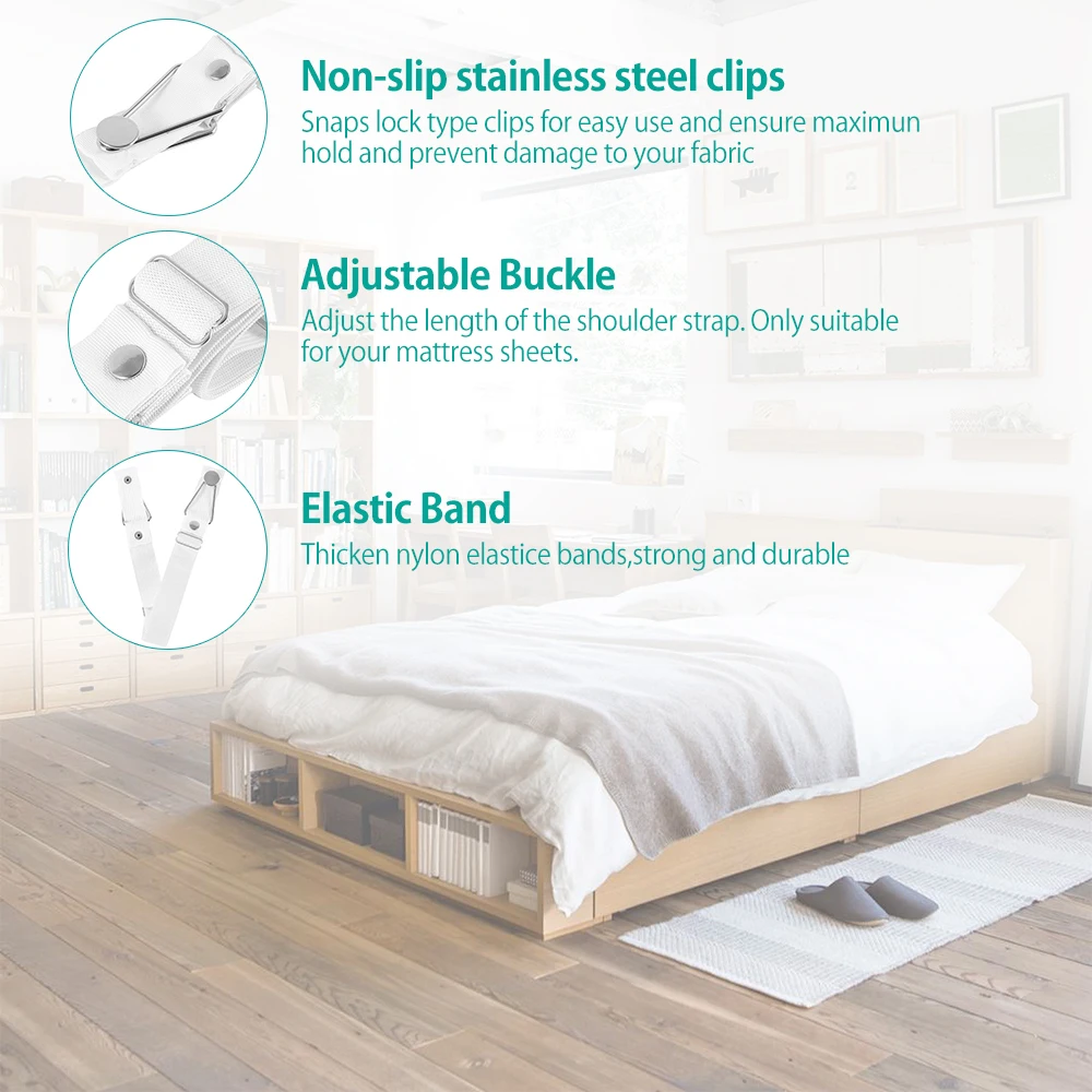 Bed Sheet Holder Bed Sheet Clips Sheet Clips 4PCS/Lot Adjustable Bed Sheet Clips Cover Grippers