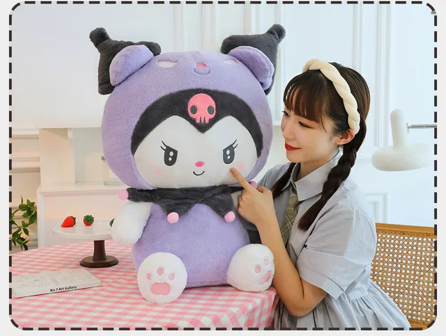 2023 New Kuromi Plush Giant Sanrio Room Decor Kawaii Accessories Big Size  Anime Peluche Cute Cartoon Doll Plushie Toys For Girls - Stuffed & Plush  Animals - AliExpress