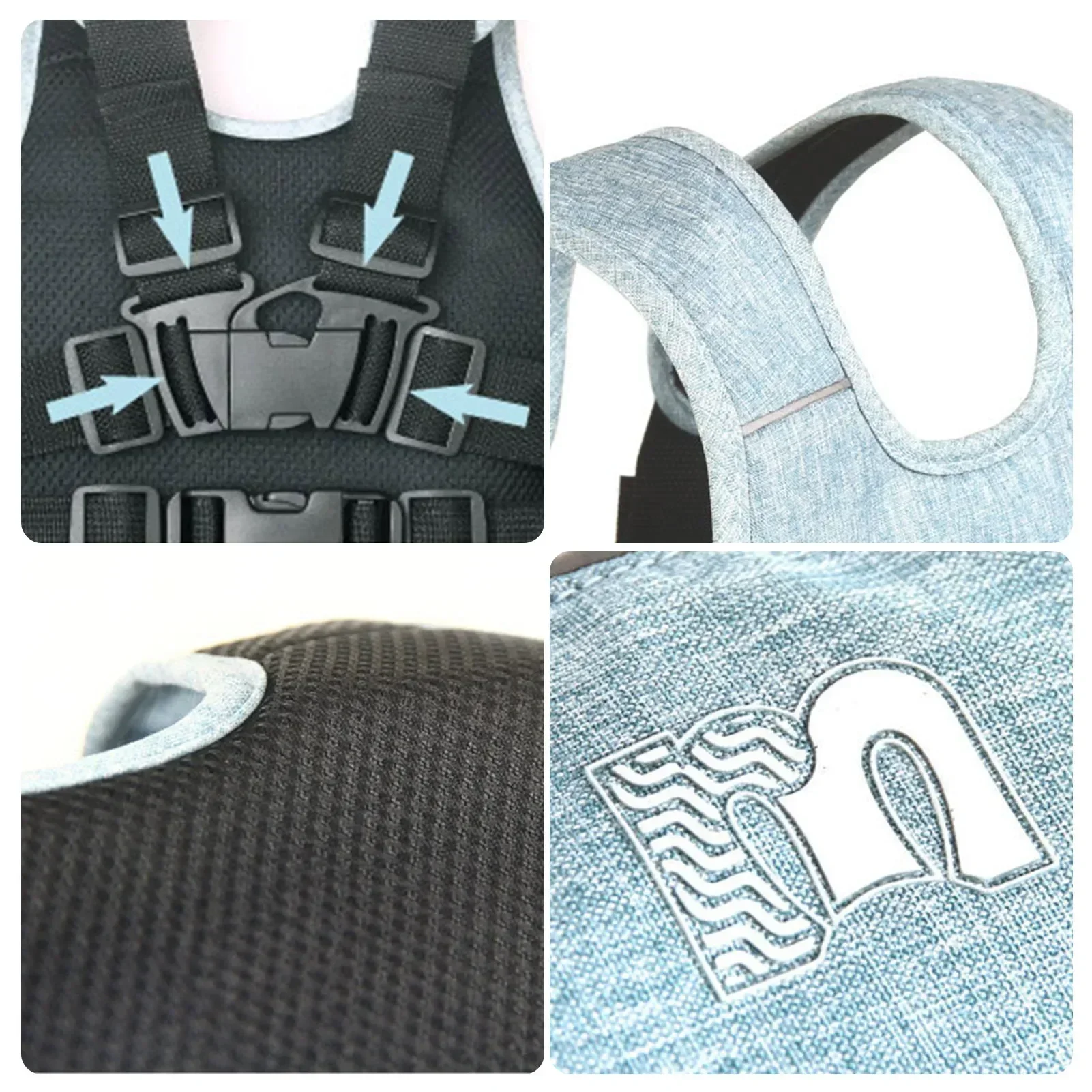 Siege Enfant Scooter Harnais Sécurité Enfant Moto Sungerdasa - Ceinture Réglable Réfléchissante Pour Siège Bébé Vélo Harnais Vélo Scooter Enfant