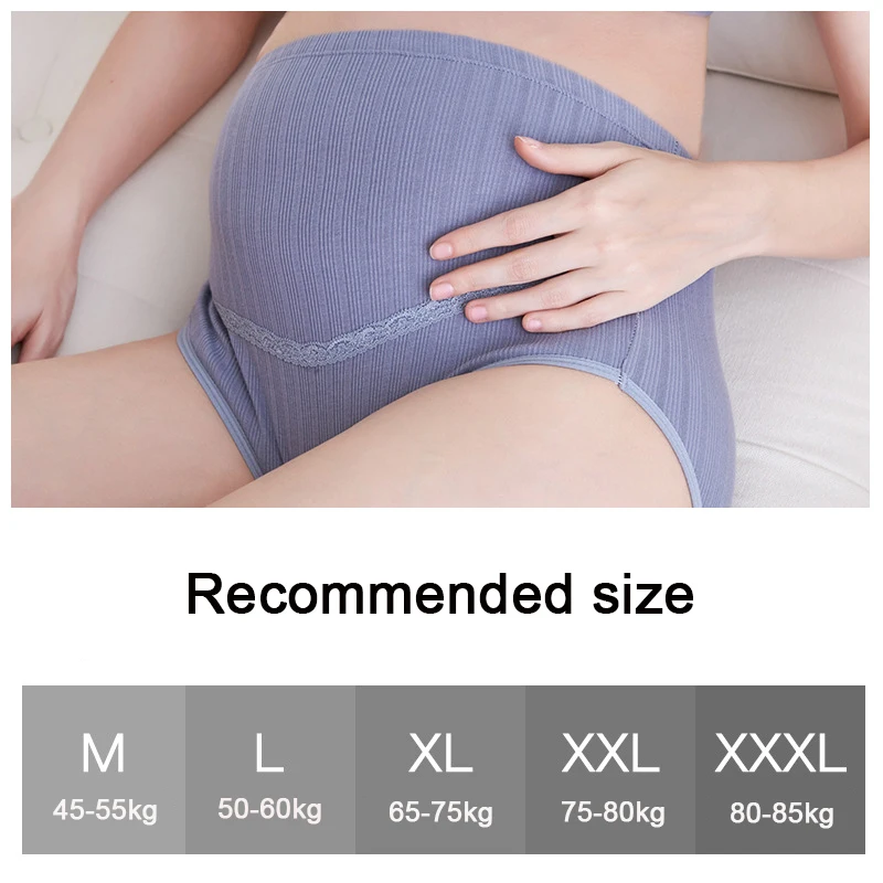 Cotton Maternity Panties High Waist Adjustable Belly Pregnancy