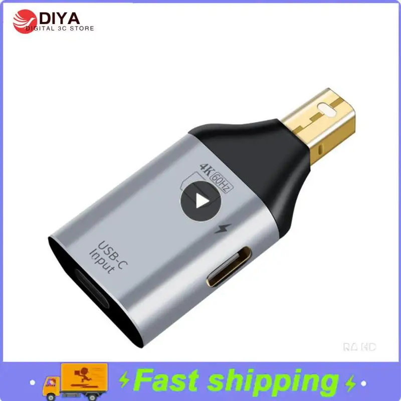휴대폰 노트북용 C 타입 어댑터, 4K, DP, HDMI 호환, 미니 DP 케이블, 썬더볼트 3