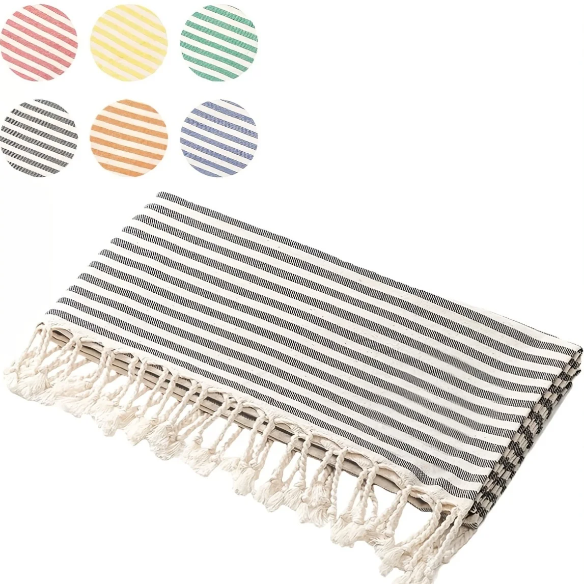 TURKISH Classical Series Beach Towel | 71 x 39 in | Extra Large Wearable Turkish Bath Towel | Made in Turkey | Premium Luxury St