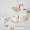 Wooden Kitchen Pretend Play Toy Simulation Wooden Coffee machine Toaster Machine Food Mixer Baby Early Learning Educational Toys 3