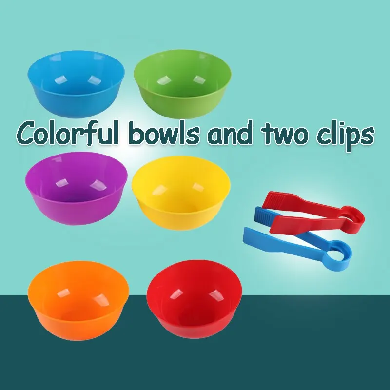 Children's Rainbow Counting Early Education Cognitive Toys Children's Montessori Teaching Aids Mathematics Toddler Game Set 4