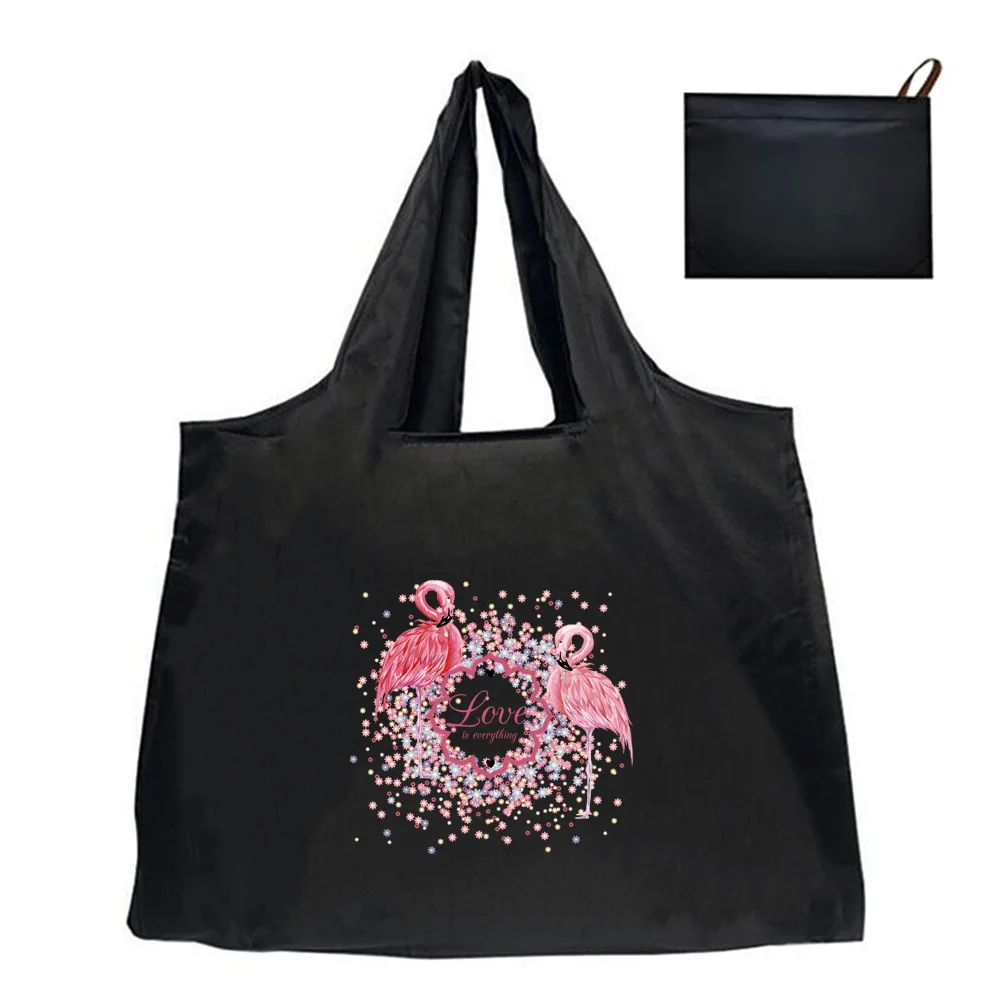 Reusable Large-Capacity Foldable Fashion Tote Bag - Washable and Convenient