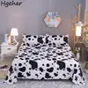 Kawaii Cow Printed Sheets Students Dormitory Skin Friendly Leisure Newest Cover Sabanas College Bedroom Washed Simple Adults Ins 1