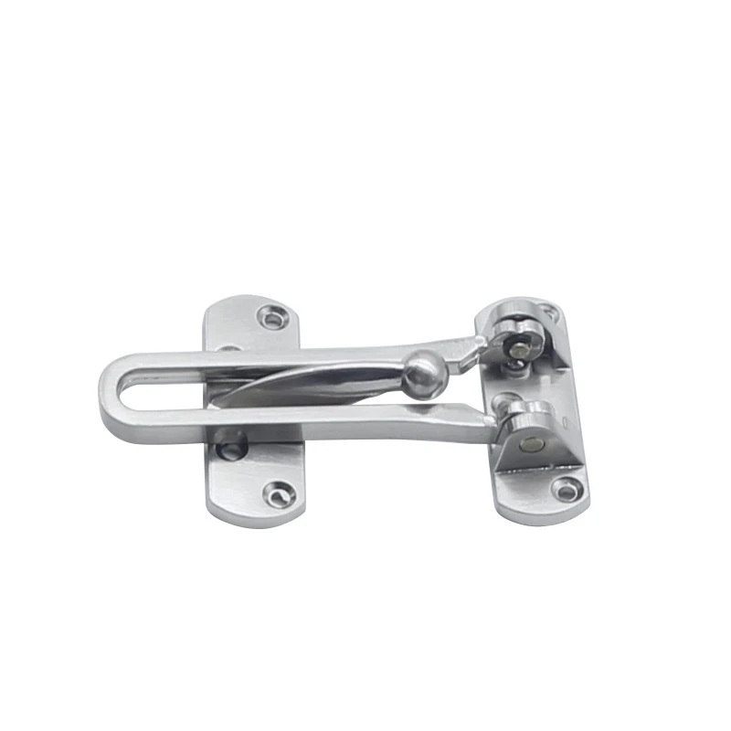 Alloy Anti-Theft Door Buckle Factory Hotel Safety Chain A- Type Bolt Brushed Anti-Lock Door Buckle Insurance