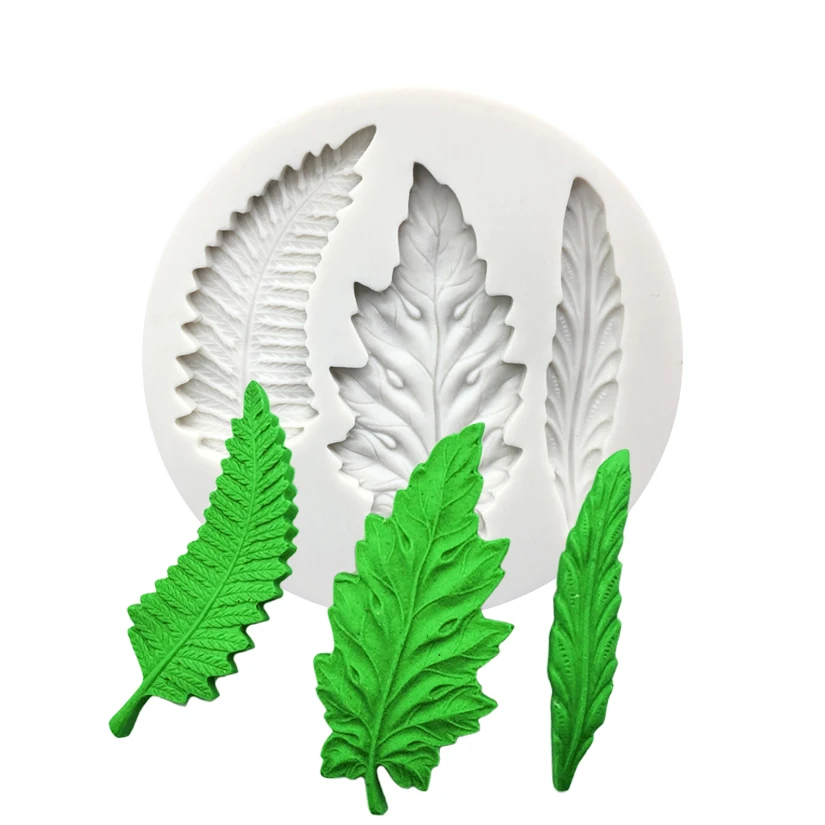 Силиконовая форма для выпечки тортов в виде листьев, искусственные инструменты для кексов из смолы