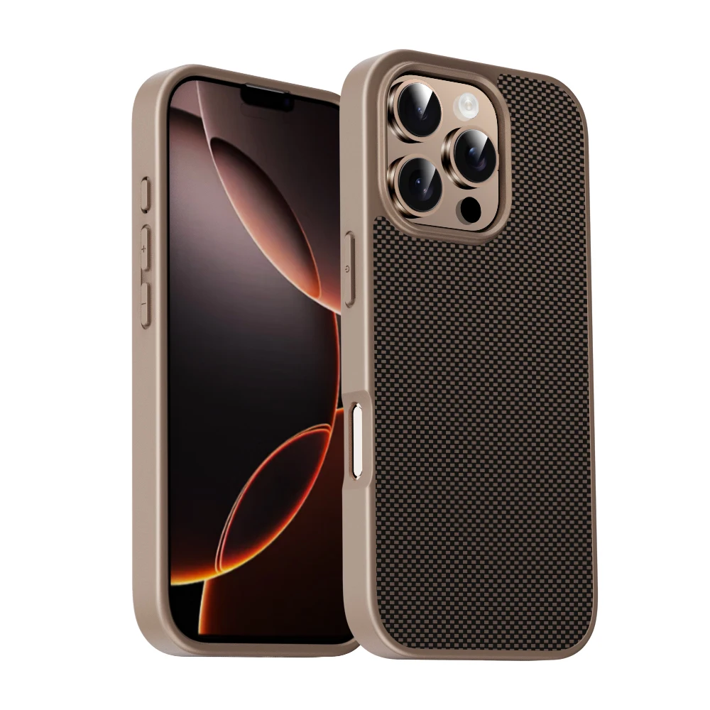 Kevlar Carbon Fibre Pattern Luxury Shockproof Matte Phone Case