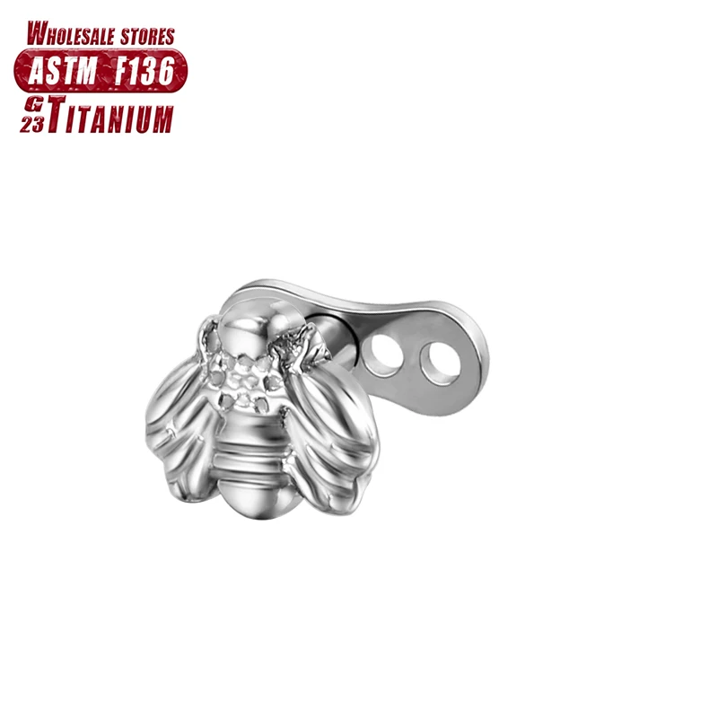 F136 Titan Microdermal Blume 16g Zirkon Helix Piercing Dermal CZ Anchol Schlange Innengewinde sexy Haut Taucher Körperschmuck – Detail 10