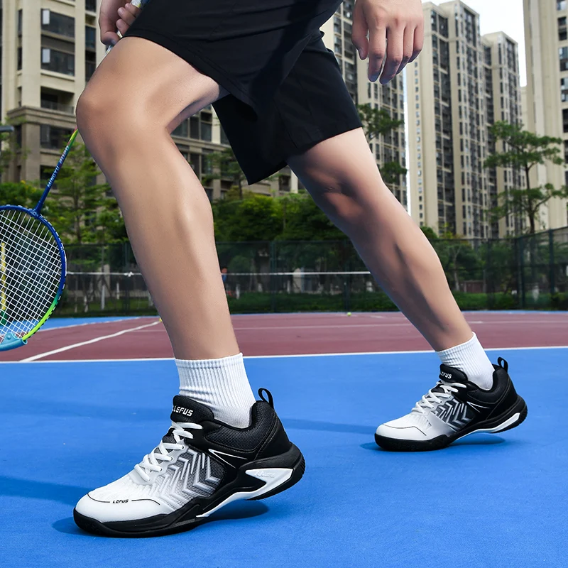 Professionelle Badmintonschuhe für Herren und Damen Rutschfeste Tennistrainer für Indoor- und Outdoor-Sport Blaue Sneaker – Detail 17