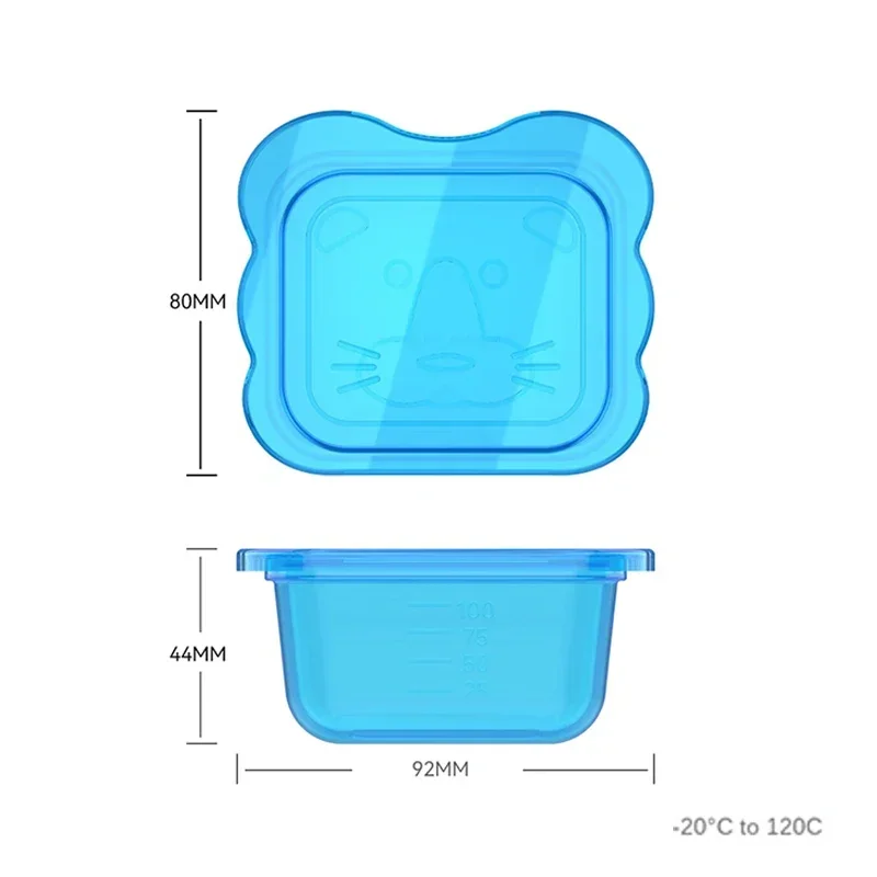 Baby Food Storage Snack Containers 4pcs baby food storage containers Baby Learning Dishes Auxiliary Bowl Portable Sealed Storage Boxs Can Microwave BPA Free