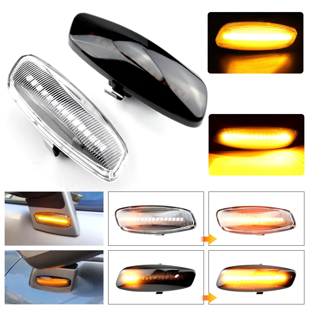 2 pieces Led Dynamic Side Marker Turn Signal Light Sequential Blinker