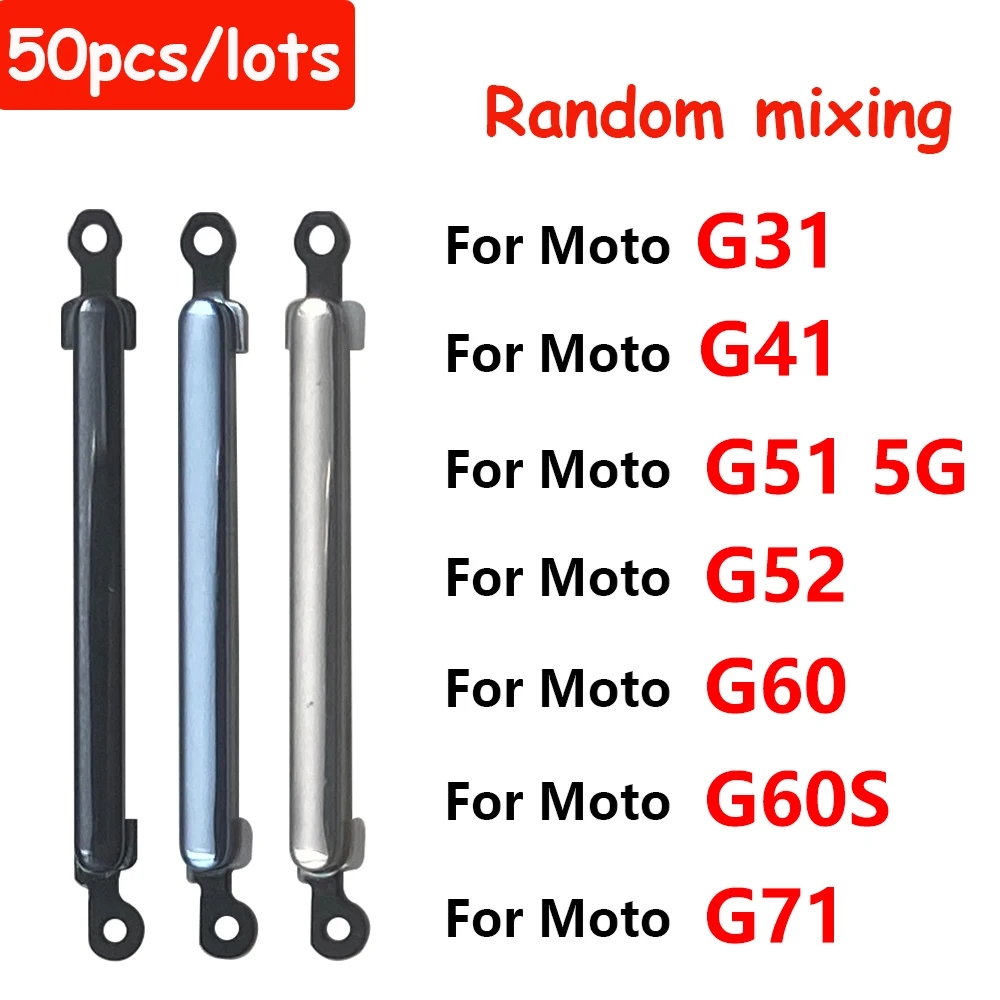 

50Pcs/Lot Original Side Power Key + Volume Button For Motorola G71 G60S G60 G41 G51 5G G Pure ON OFF Volume Up Down Replacement