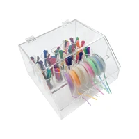 Boîte de chaîne électrique orthodontique 2 en 1, distributeur de cravate de Ligature en acrylique, boîte de stérilisation pour cravate de Ligature, chaîne électrique 3