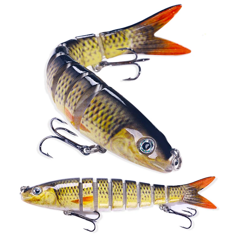Description Picture 4 of itemBass Fishing Lure for Freshwater and Saltwater Lifelike Fishing Lures Multi Jointed Swimbait for Bass Trout Crappie Walleye Pike