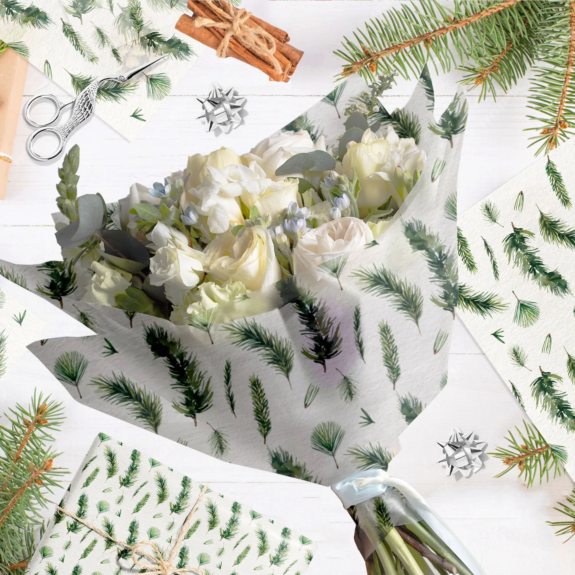 20/50 stücke Weihnachten Seidenpapier Schnee Birne Papier Winter Schneeflocke Geschenkpapier DIY Geschenk Verpackung Für Weihnachten Party liefert – Detail 18