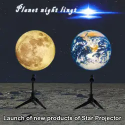 Projecteur USB de lune et de planète, luminaire décoratif d'intérieur, idéal pour une chambre à coucher ou une Table d'enfant 