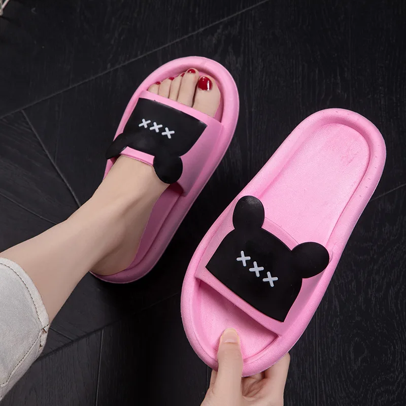 Suvised dušisussid plätud Naiste siseruumides kodu Mute EVA kingad Cloud Slides Paar libisemiskindlad vabaaja sandaalid_voghion.com