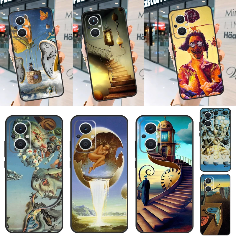 Salvador Dali Art Case Per Oppo Find X2 X3 Neo Lite X6 X5 Pro Reno 8T 7 3 2Z 4Z 5Z 5 6 8 4 Lite Cover Posteriore