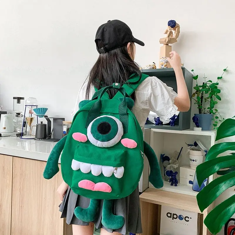 

Школьный портфель Disney Mike, Милый Забавный холщовый модный вместительный ранец для мальчиков и девочек, Подарочный рюкзак