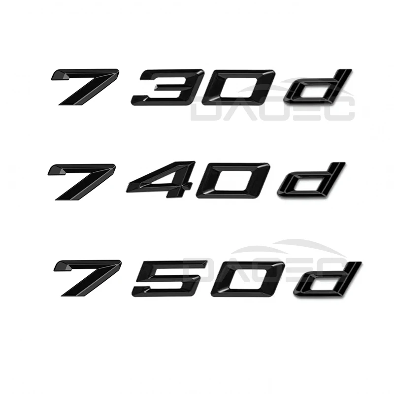 자동차 후면 트렁크 부트 글자 단어 로고 배지 엠블럼 데칼 스티커, BMW 7 시리즈 730d 740d 750d G11 G12 스타일링 액세서리