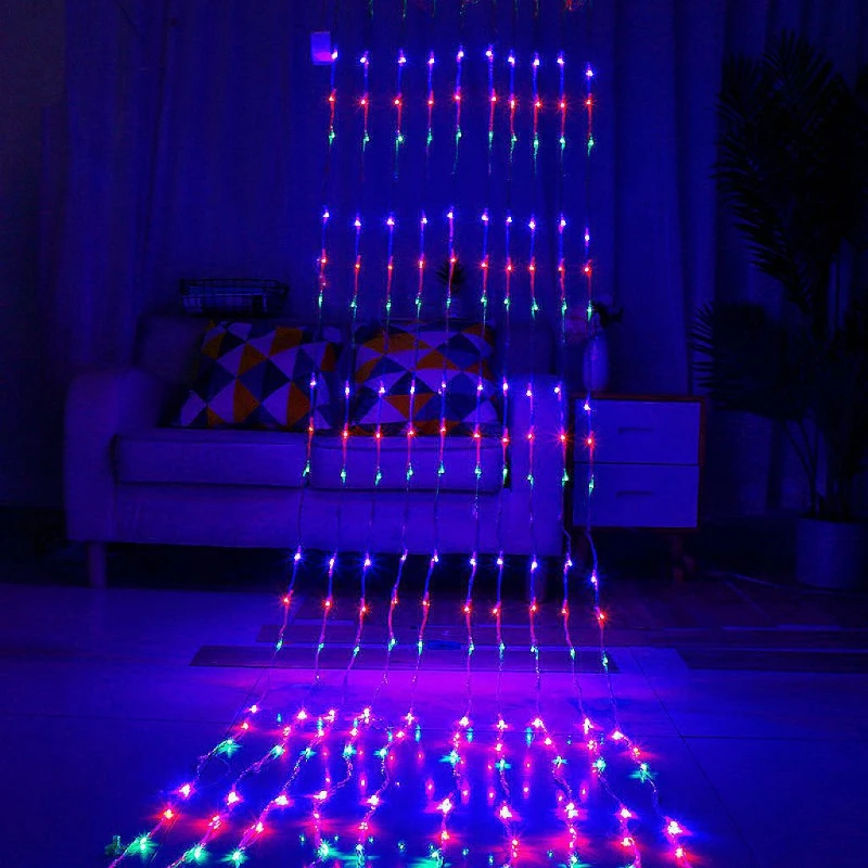 LED Holiday Decoration Water Light String Home Decoration Waterfall Light Courtyard Decoration Colored Light String female simple tie in waist alloy multi colored small suit ins style decoration fashion jeans belt k828