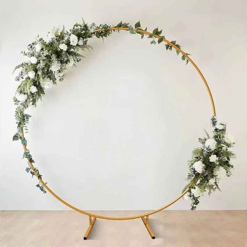Iron ring balloon arch circular background frame outdoor wedding arrangement supplies background ring flower arch