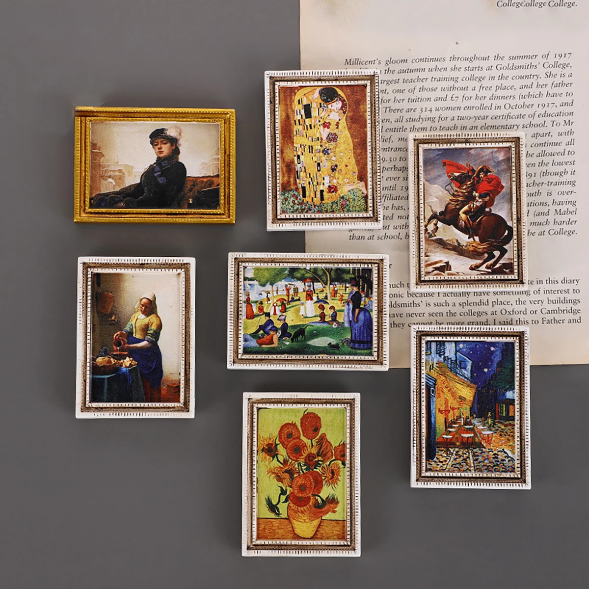 世界的に有名な絵画冷蔵庫マグネットクリエイティブ冷蔵庫ドア装飾