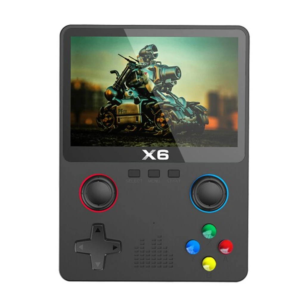 

2023 New X6 3.5Inch IPS Screen Handheld Game Player Dual Joystick 11 Simulators GBA Video Game Console for Kids Gifts