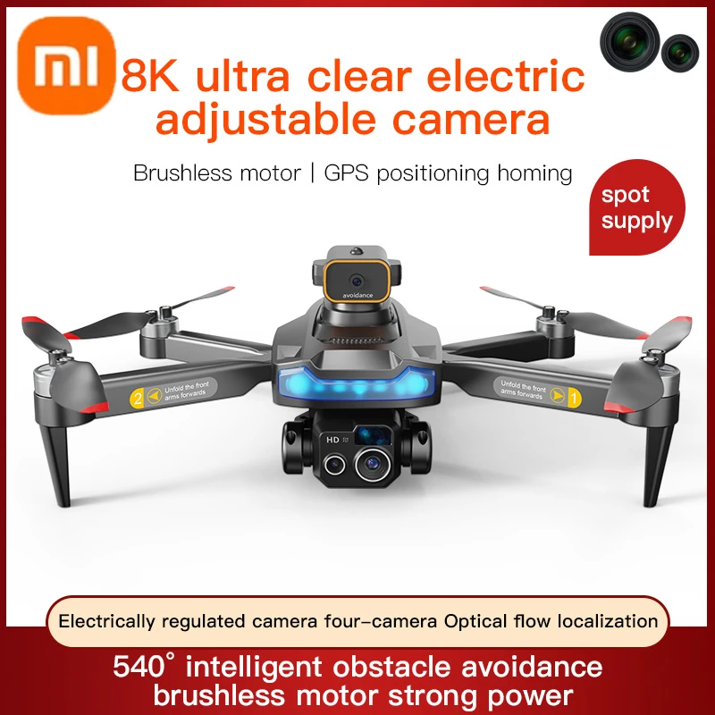 Xiaomi P15 PRO Drone 8K HD Aerial Photography Dual-Camera Omnidirectional Obstacle Avoidance Optical Flow Positioning Drone New