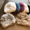 Rabbit Fur Beanie Hat New Fashion Women Knitted  Hat  Natural Real Rabbit Fur 100% Outdoor Warm Soft Cap 1