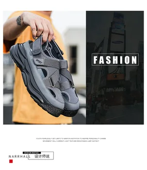 2023 Men's New Summer Mesh Breathable Dad Shoes Lightweight Sports and Casual Men's wade Shoes sandal slippers for men - Image 6