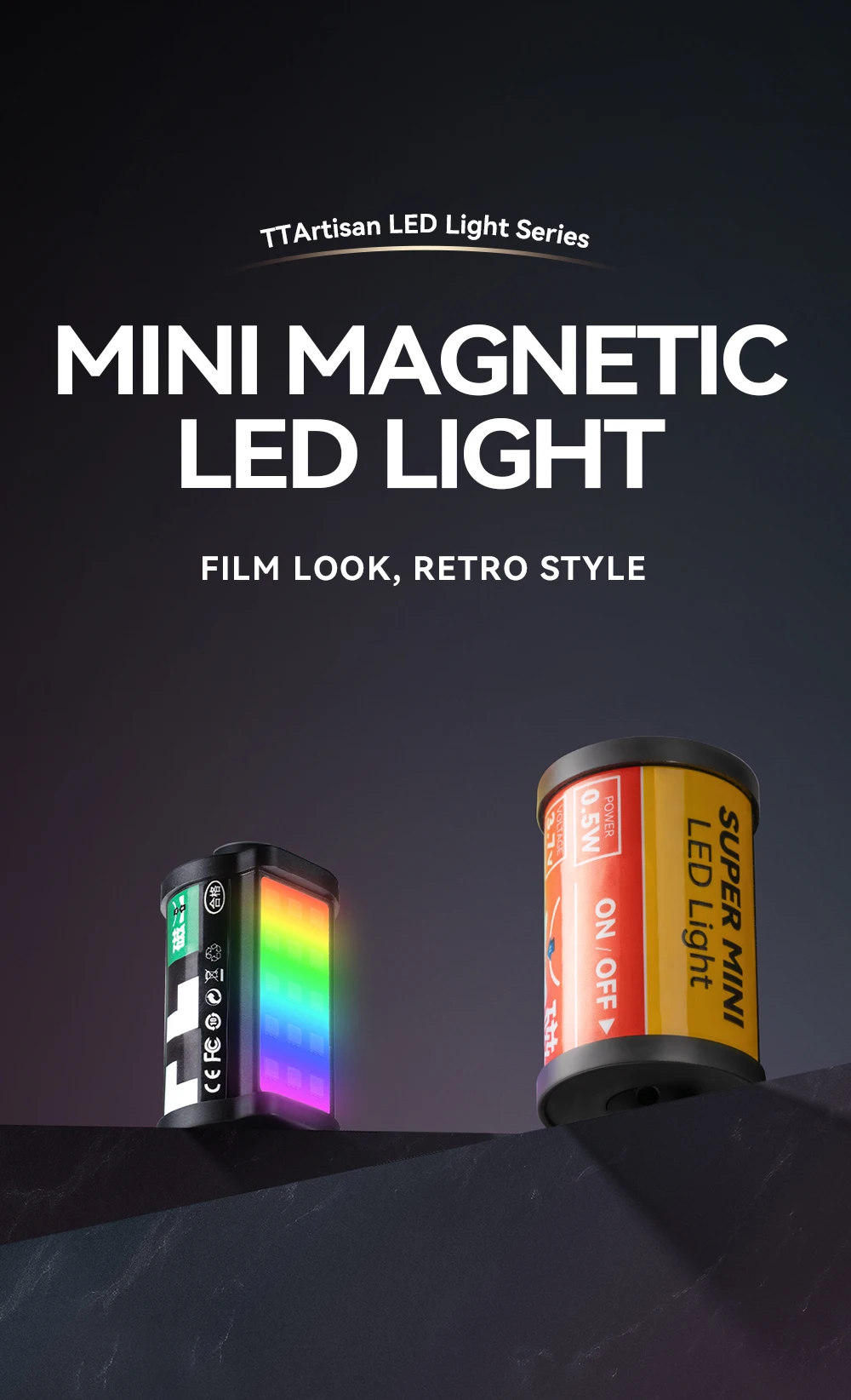 TTARTISAN Luce LED Magnetica, Ricaricabile Mini Luce Della Macchina Fotografica Del LED 3000K/4500K/6000K CRI95 Per Fotografia, Super Mini, Supporto Magnetico Con Regolazione 0-180 Gradi, Foro Per - Foto 8