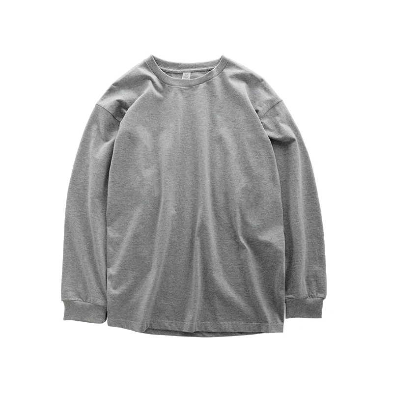 thumbnail image 1 of Camiseta de manga larga de peso pesado de 280 g de Dukeen para hombre, camisetas 100 % algodón, camisetas de gran tamaño de color liso, camisetas lisas, ropa para hombre, 1 of 5