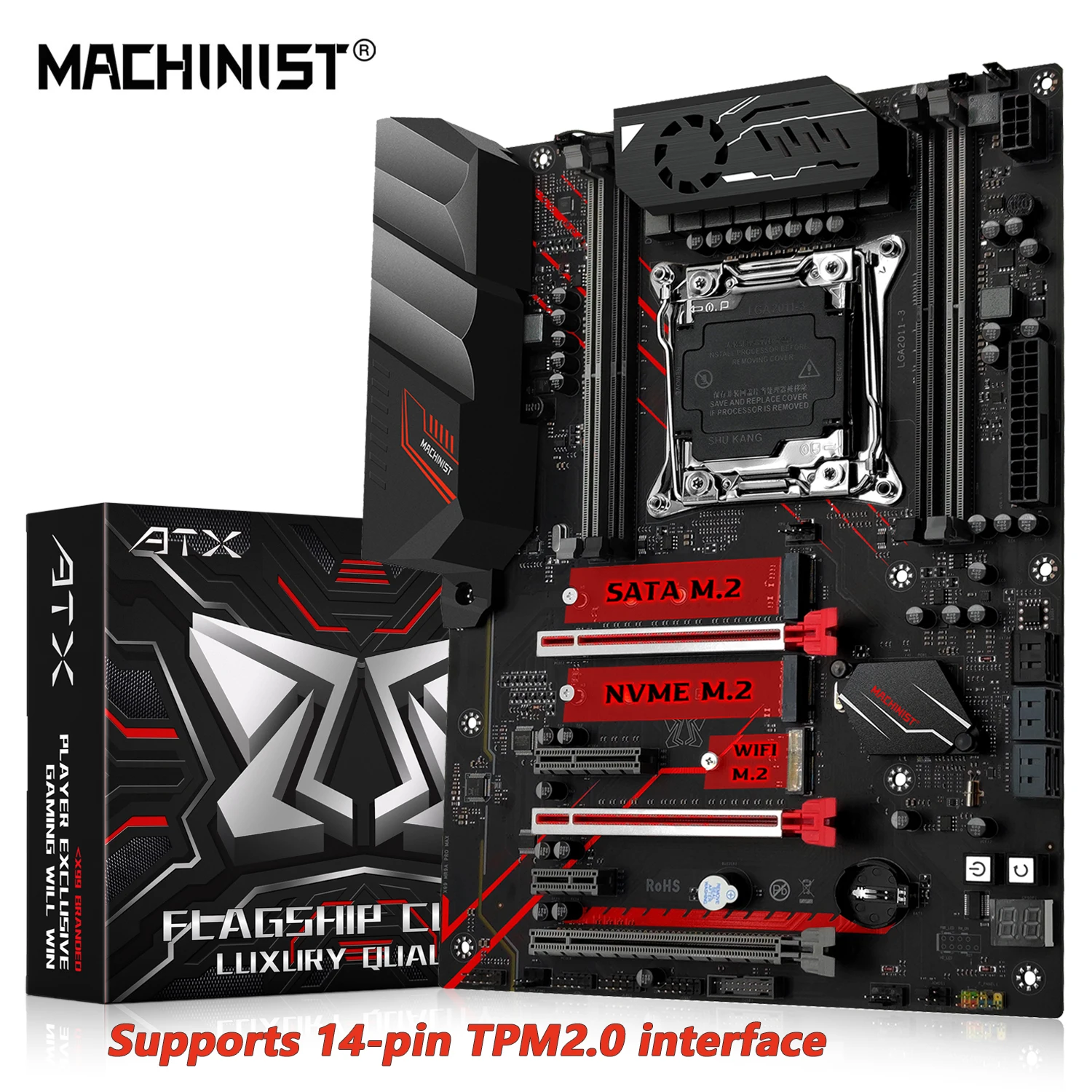 MACHINIST X99 MR9A PRO MAX Motherboard Support TPM2.0 LGA 2011-3