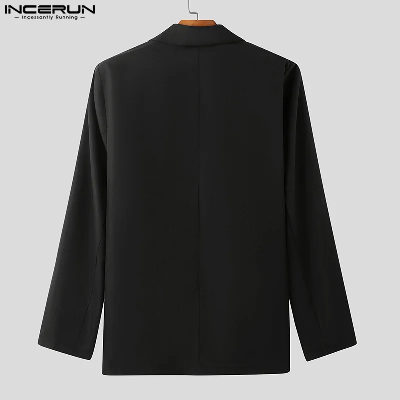 Mens Blazer Thin Mesh Deconstruction Suit Coat Casual Irregular Hem Long Sleeved