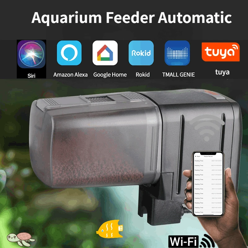 Automatic Aquarium Fish Tank Food Feeder Timing/wifi Wireless