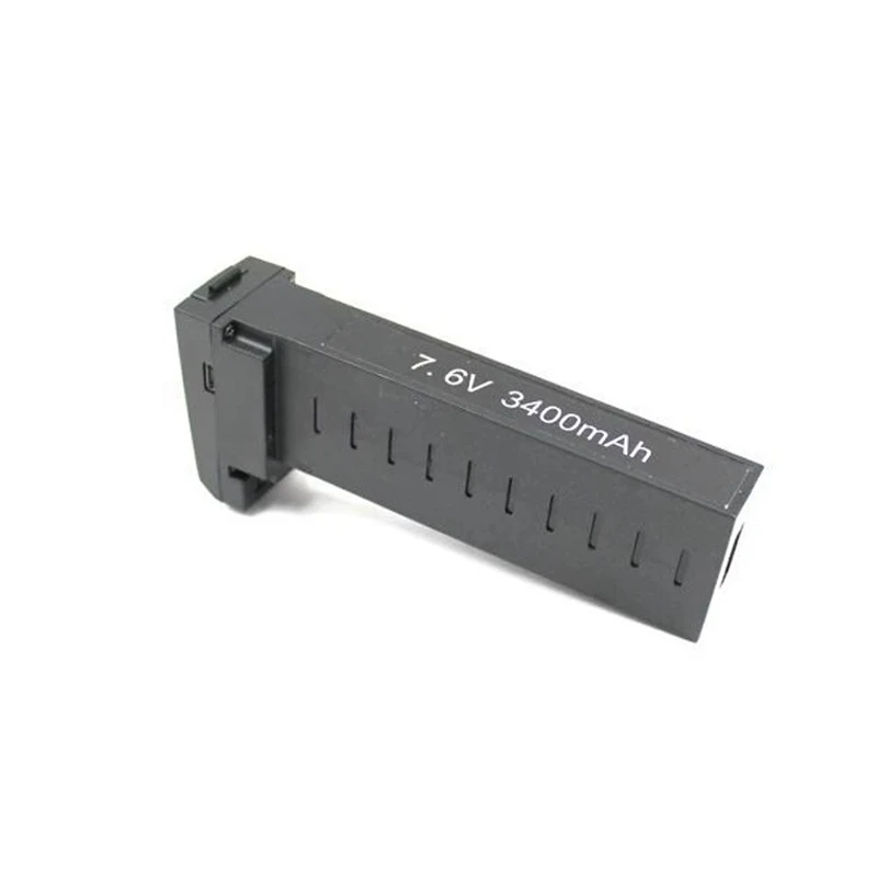 Trois batteries drone SG906 PRO 7.6V 3400mAh empilées, montrant l'épaisseur et la finition.