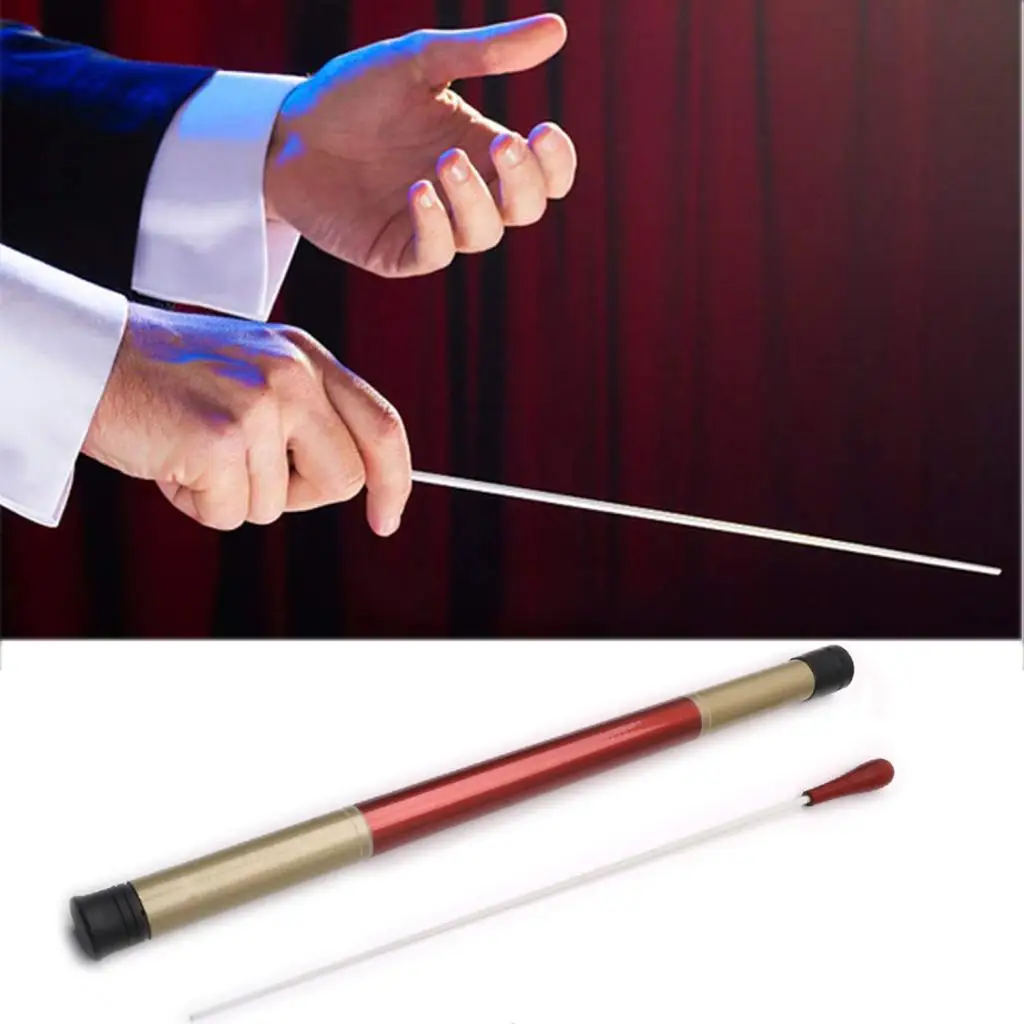 

Music Orchestra Baton Red Handl Conductor Baton [with Tube Sleeve Musical Instrument Accessories