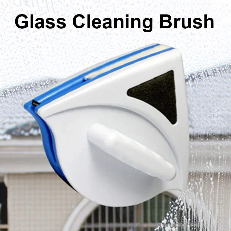 Magnetic Glass Window Cleaning Tool Automatic Water Discharge Double-layer Wiper for Household Window
