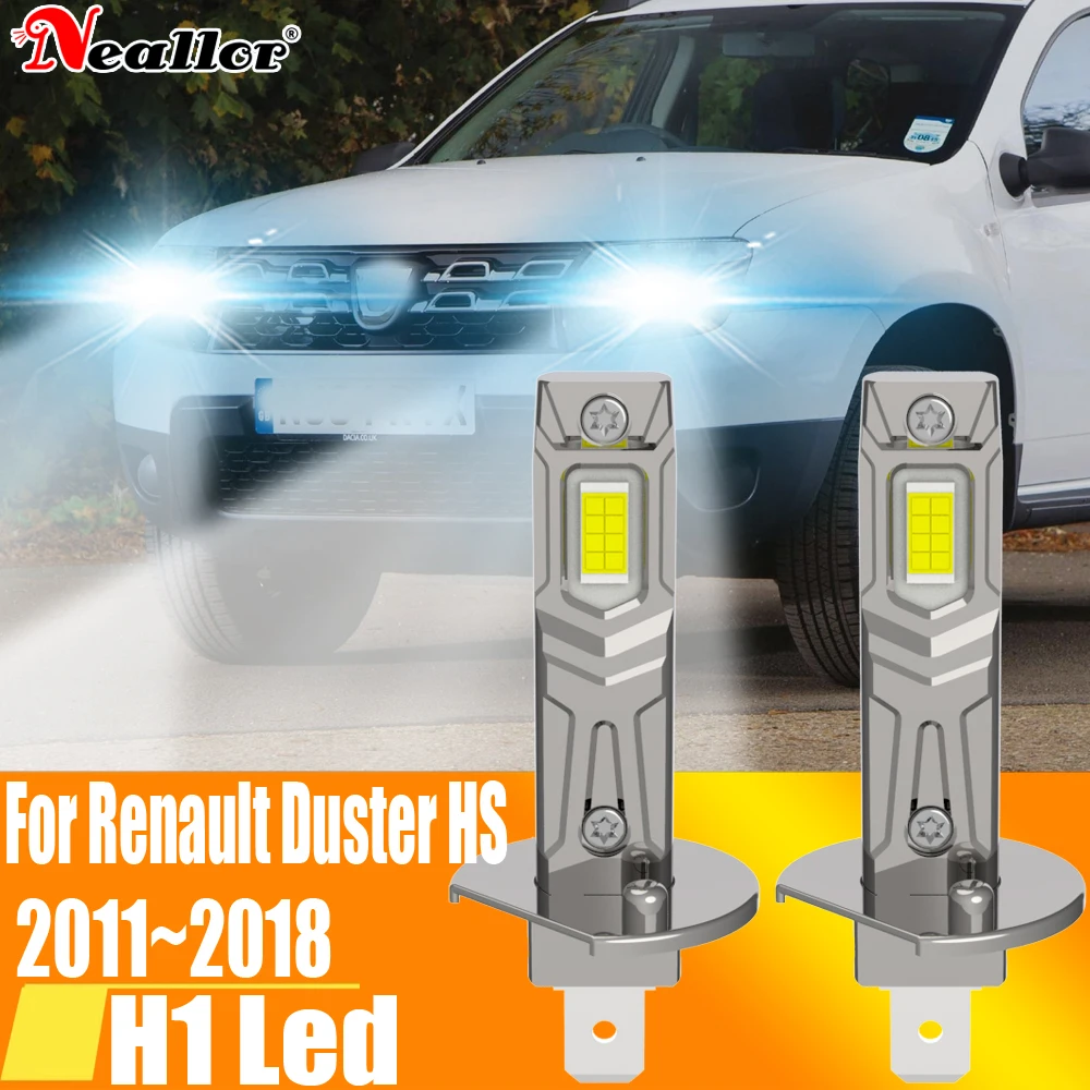 H1 Led Light Canbus Bulb Car Headlight High Power Auto Fog Diode Moto Driving Running Lamp 12V 55W Per Renault Duster 2011 ~ 2018
