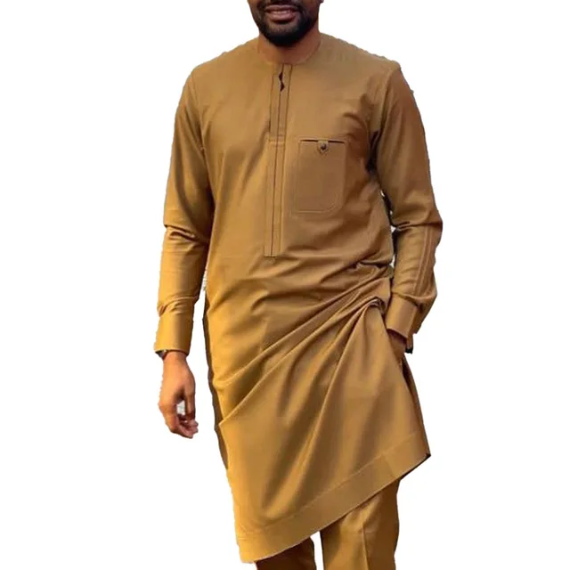 Ramadan Eid Muslim Fashion Men Shirt African - Image 4
