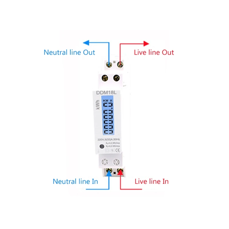 

co530 LCD Digital Single Phase Din Electricity Power Consumption Energy Meter