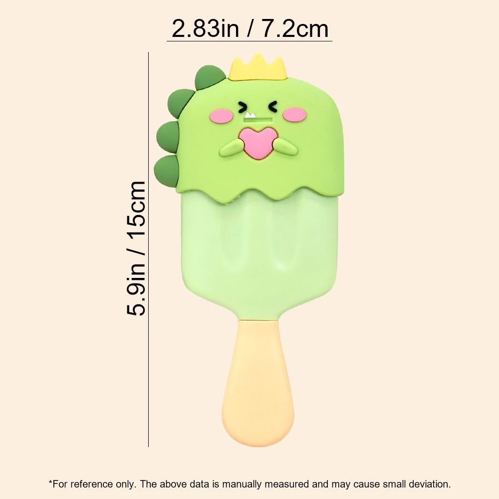 Color-changing Little Dinosaur Prince Comb Ice Cream Mini Massage Comb Girl Cute Style Air Cushion Comb Portable Hair Comb 6