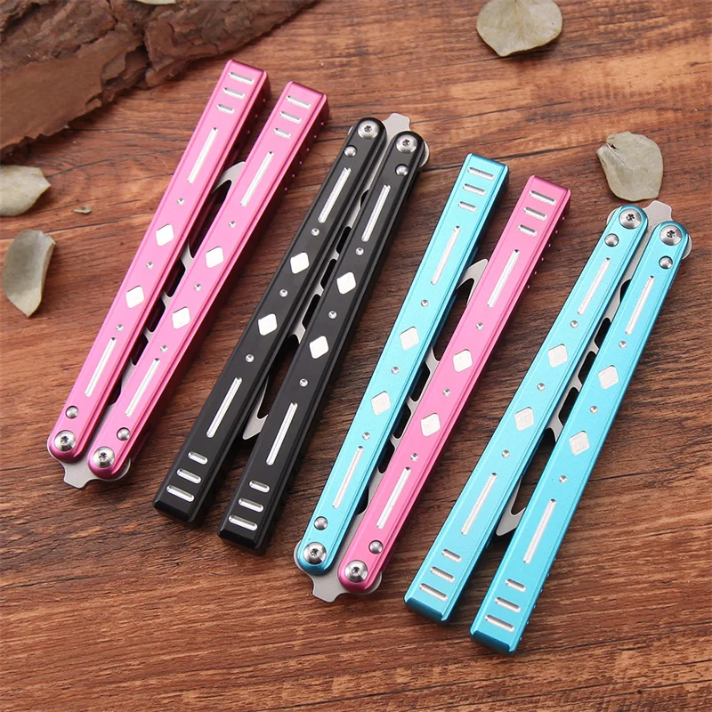 Red Samurai Butterfly Knife CNC Black Stainless