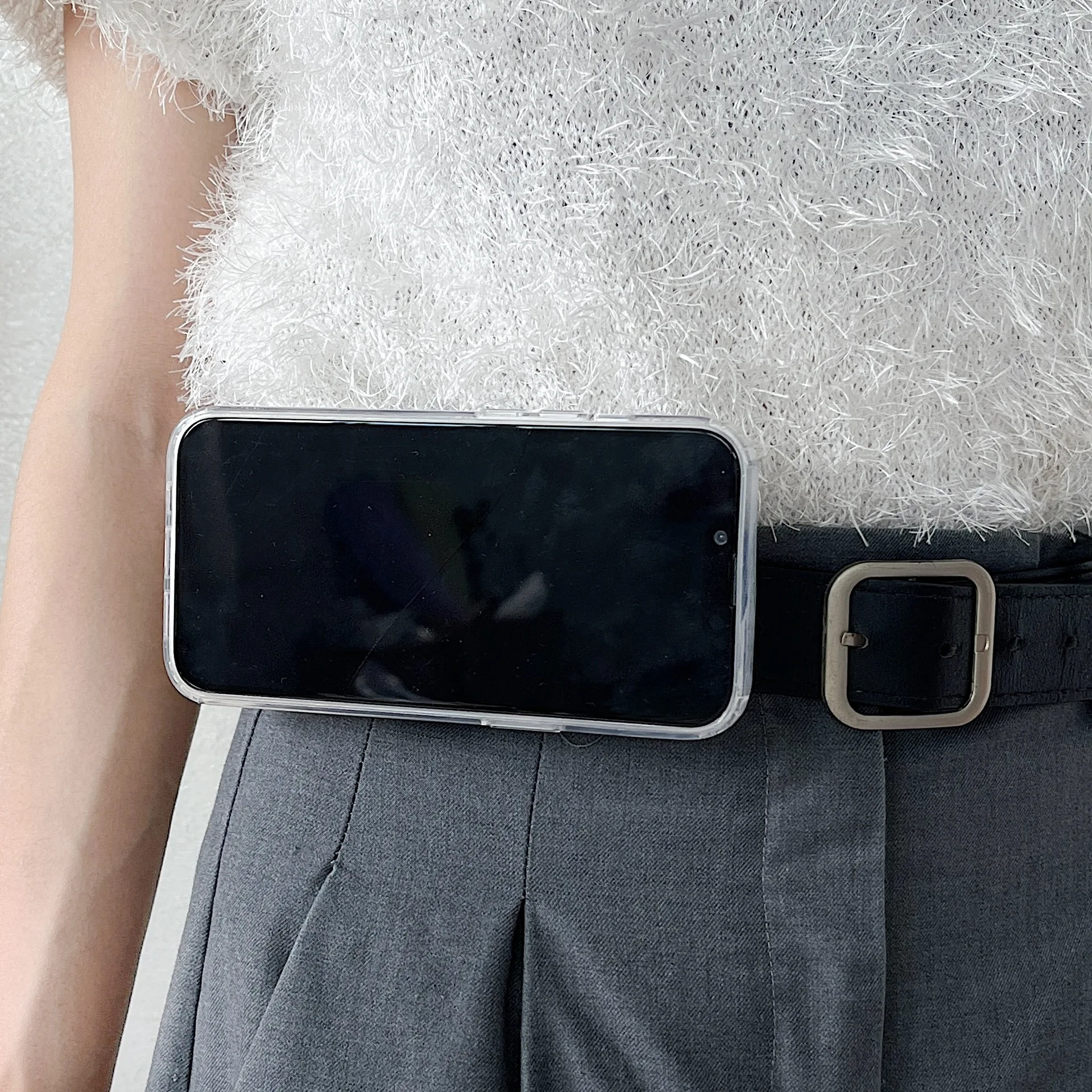 For Magsafe Clip Mount Magnetic Belt Clip Holder Backpack Mobile Phone Holder Metal Hook Spring Rope For iPhone Accessories 5