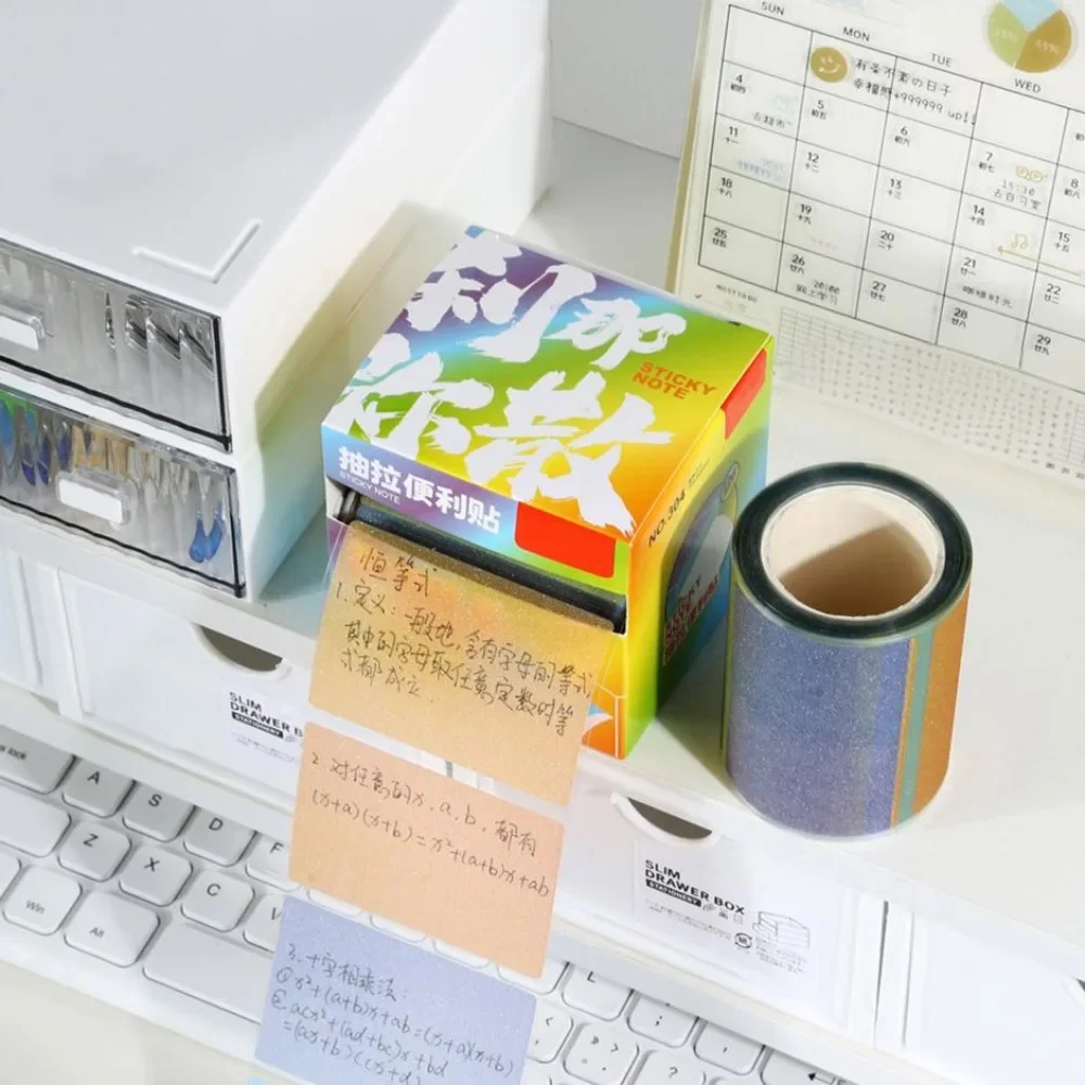 126 Sheets Color Matte Sticky Notes Pads Stationery Paper Stickers Posted It Memo Notepad Notebook Pull-out Message Sticker 4