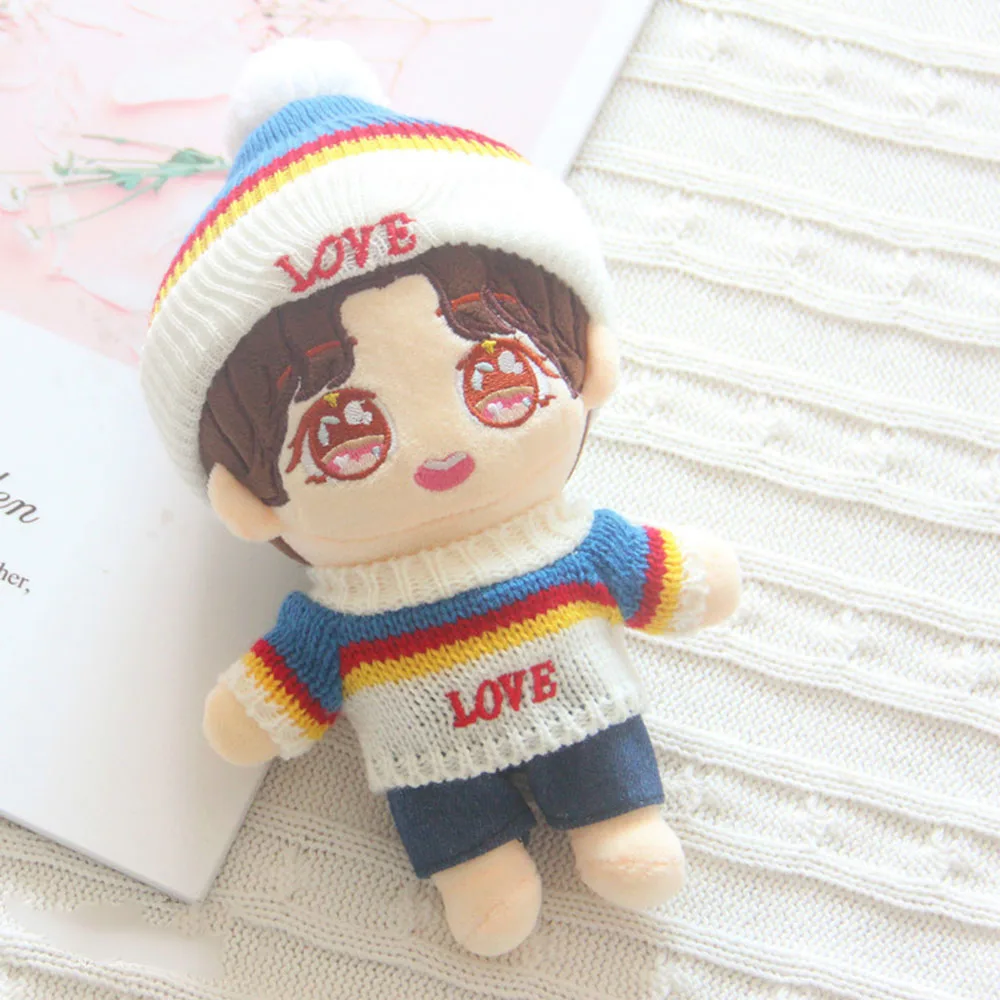20cm Soft Animal Dolls Clothes Mini Cute Yellow Duck Plush Toy Clothes Cute Plush Dolls Sweater Kids Toy Gifts Doll Supplies
